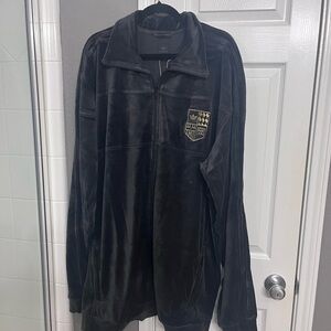 Adidas Black Jacket with Gold Emblem